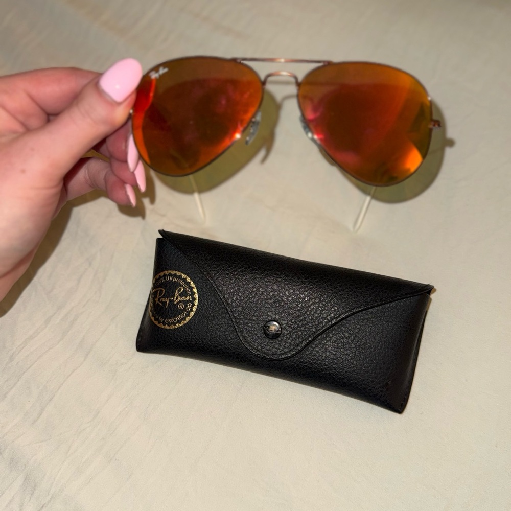 Ray-Ban Women's Sunglasses - Orange and Silver